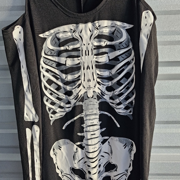 Women's Bone Appétit Skeleton Long Dress Costume - Picture 6 of 10